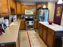 Kitchen with stainless steel appliances and an island at 11155 Baywood Ln, Indianapolis, IN 46236