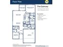 The Quincey floor plan, 1429 sq ft, 2 bed, 2 bath at 1633 Clover Crossing Dr, Greenfield, IN 46140