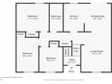 Two-story home floor plan, showing bedrooms, bathrooms, and living spaces at 1124 Commission Rd, Greenwood, IN 46142