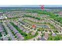 Aerial view showcasing home location in a neighborhood near Geist Lake at 14144 Stoney Shore Ave, McCordsville, IN 46055