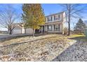 Front view of a two-story home with a small lawn at 17849 Grassy Knoll Dr, Westfield, IN 46074