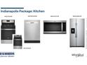 Stainless steel Whirlpool kitchen appliances including range, microwave, and refrigerator at 248 Highland Ave, Danville, IN 46122