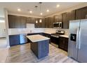 Modern kitchen with stainless steel appliances and an island at 2834 Maricopa Blvd, Whitestown, IN 46075