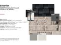 Detailed exterior view of the home's brick, siding, and trim colors at 12023 Crestwater Ct, Fishers, IN 46037
