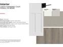 Image showcases interior paint, flooring, and door hardware options at 12023 Crestwater Ct, Fishers, IN 46037