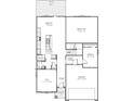 First floor plan showcasing kitchen, great room, and two-car garage at 1014 Stonehaven Dr, Indianapolis, IN 46239