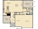 First floor plan showcasing kitchen, great room, and study at 1867 Vista Ridge Dr, Greenwood, IN 46143
