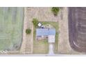 Overhead view of a ranch home with a large yard and driveway at 4726 E 210 N, Lebanon, IN 46052