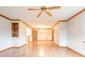 Bright living room featuring hardwood floors and neutral walls at 3920 Oak Harbor Ln, Indianapolis, IN 46237