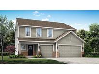 Two story house with two car garage and brick accents at 3798 Andean Dr, Bargersville, IN 46106