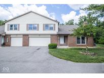 Front view of townhome with double garage at 2424 N Willow Way, Indianapolis, IN 46268