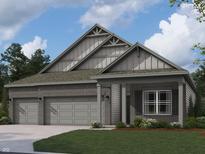 Two-story house with gray siding and brick at 1289 Bert Rd, Danville, IN 46122