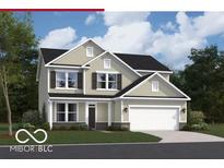 Two-story house with a two-car garage at 7338 Deerberg Dr, Indianapolis, IN 46259
