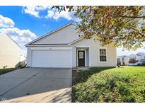 Front view of a two-car garage house at 559 Greenway St, Greenwood, IN 46143