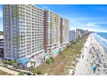 Oceanfront high-rise building with multiple pools and beach access at 2711 S Ocean Blvd. S # 1421, North Myrtle Beach, SC 29582