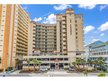 The Verandas oceanfront building, featuring parking and multiple units at 501 S Ocean Blvd. # 308, North Myrtle Beach, SC 29582
