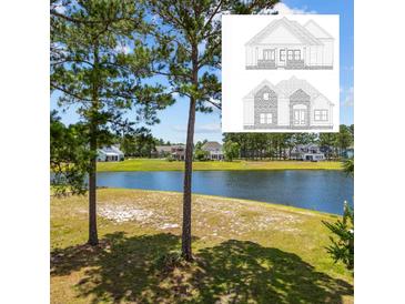 Waterfront lot with house plan options and views at 583 Starlit Way, Myrtle Beach, SC 29579