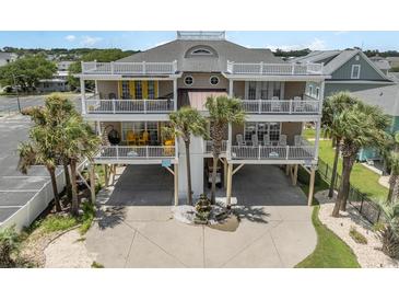 Elevated beach home with multiple balconies at 919A N Waccamaw Dr., Murrells Inlet, SC 29576