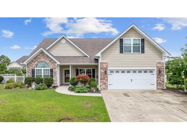 One-story house with brick accents and a large yard at 1225 White Fox Ct., Conway, SC 29526