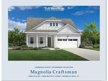 Magnolia Craftsman home exterior in Longwood Bluffs community at 5039 Whitsett St., Murrells Inlet, SC 29576