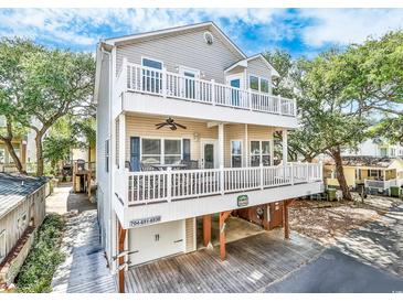 Two-story beach home with large deck and covered parking at 6001 - 1123 S Kings Hwy., Myrtle Beach, SC 29575