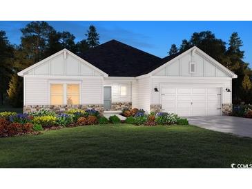 Charming craftsman style home with two-car garage and landscaped front yard at 7048 Watercress St, Myrtle Beach, SC 29579