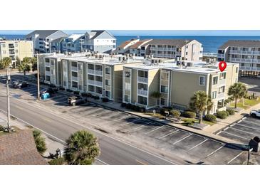 Aerial view of the building and surrounding area at 4801 North Ocean Blvd. # 3N, North Myrtle Beach, SC 29582