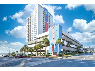 Oceanfront building, parking, and landscaping at 1605 N Ocean Blvd. # 1807, Myrtle Beach, SC 29577