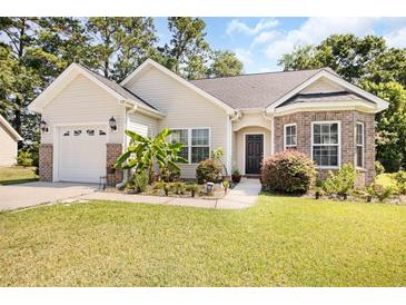 Charming single-story home with a two-car garage and landscaped front yard at 785 Rambler Ct., Myrtle Beach, SC 29579