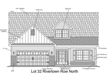 Two-story home with a two-car garage, brick accents and a fiberglass front door at 3328 Little Bay Dr., Conway, SC 29526