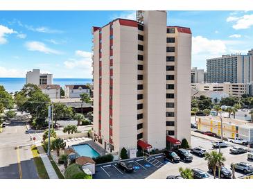 Oceanfront building with pool and parking at 7509 N Ocean Blvd. # 404, Myrtle Beach, SC 29572