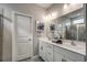 Double vanity bathroom with a large mirror and walk-in shower at Tbd2 Kapalua Loop, Little River, SC 29566
