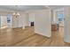 Hardwood floor dining room with views of the living room and kitchen at 1228 Colusa Ct., Little River, SC 29566