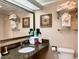 Clean bathroom with granite countertop, large mirror, and ample storage at 1105 S Ocean Blvd. # 940, Myrtle Beach, SC 29577