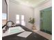 Modern bathroom with glass shower, vessel sink, and plant at 410 5Th Ave. S, North Myrtle Beach, SC 29582