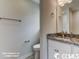 Bathroom with granite countertop, toilet, and shower at 2819 Biscane Ct., Conway, SC 29527