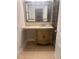 Bathroom with granite countertop and ornate wooden vanity at 219 Oak Leaf Dr., Longs, SC 29568