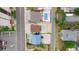Aerial view of property and surrounding houses at 1418 S Ocean Blvd., North Myrtle Beach, SC 29582