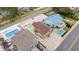 Aerial view showing house with pool and surrounding area at 1418 S Ocean Blvd., North Myrtle Beach, SC 29582