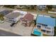 Aerial view showing the house and surrounding buildings at 1418 S Ocean Blvd., North Myrtle Beach, SC 29582