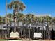 Relaxing swings nestled amongst palm trees at 5905 S Kings Hwy. # 337B, Myrtle Beach, SC 29575