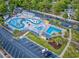 Aerial view of community pool and surrounding area at 5905 S Kings Hwy. # 337B, Myrtle Beach, SC 29575