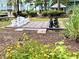 Giant outdoor chessboard with black and white pieces at 5905 S Kings Hwy. # 337B, Myrtle Beach, SC 29575