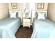 Guest bedroom with twin beds, nightstand, and coastal decor at 5905 S Kings Hwy. # 337B, Myrtle Beach, SC 29575