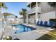 Inviting pool and patio with seating area at 1010 Perrin Dr., North Myrtle Beach, SC 29582