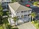 Two story beach house with attached garage and balconies at 1010 Perrin Dr., North Myrtle Beach, SC 29582