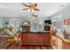 Relaxing living room with hardwood floors, fireplace, and comfortable seating at 1010 Perrin Dr., North Myrtle Beach, SC 29582