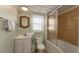 Bathroom with tub, shower, and vanity at 1906 S Ocean Blvd., North Myrtle Beach, SC 29582