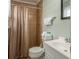 Clean bathroom with shower/tub combo, tile surround, and updated vanity at 1906 S Ocean Blvd., North Myrtle Beach, SC 29582