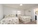 Guest bedroom with two twin beds and beach-themed bedding at 510 Hillside Dr. S, North Myrtle Beach, SC 29582